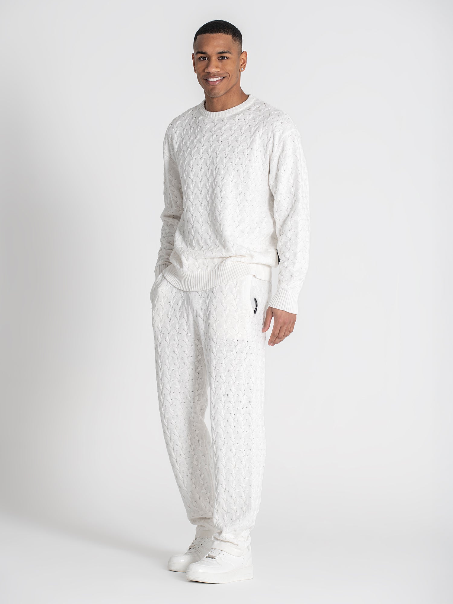 sweats / White Snug Knit Sweat