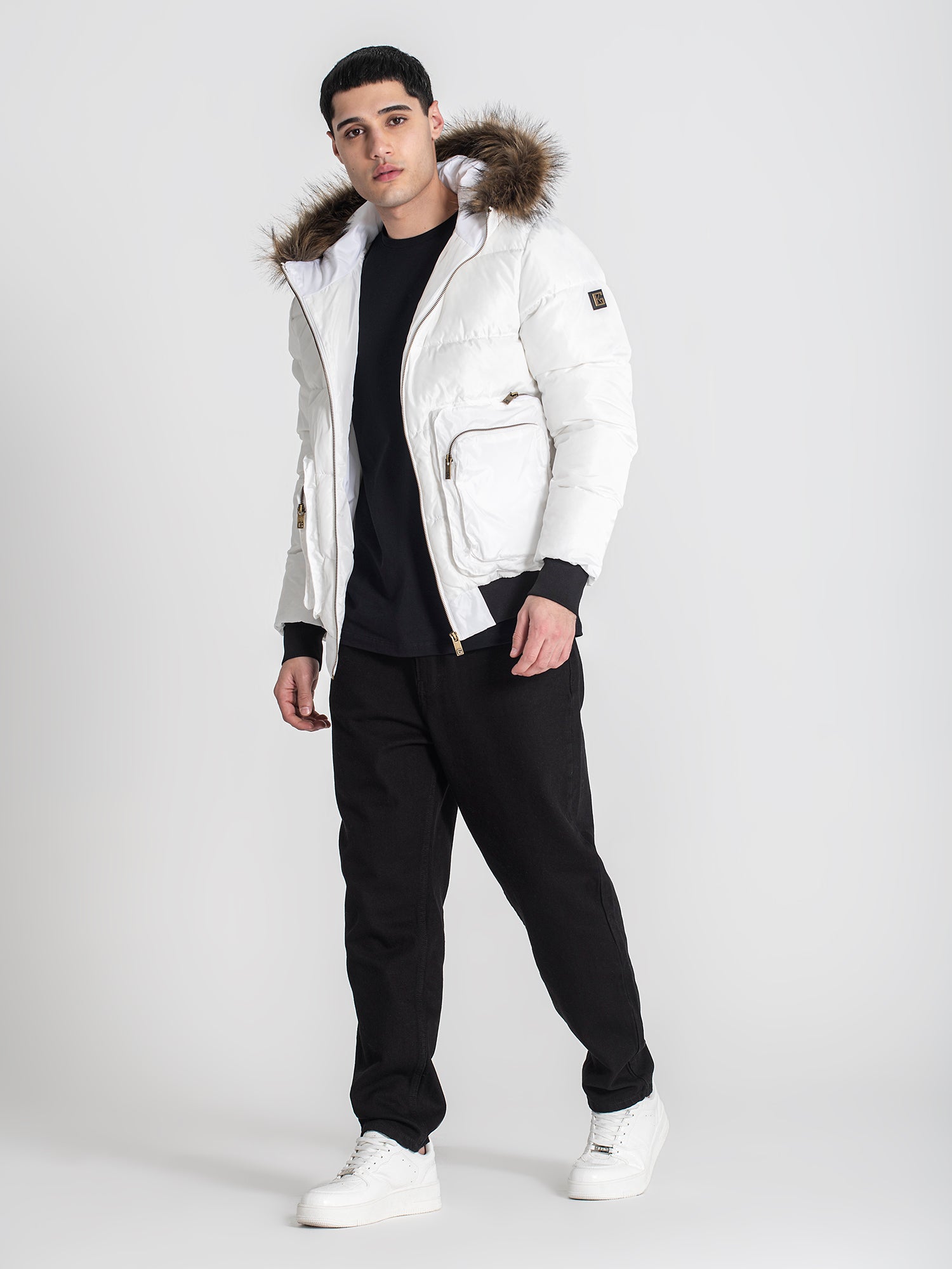 puffers / White Utility Puffer Jacket