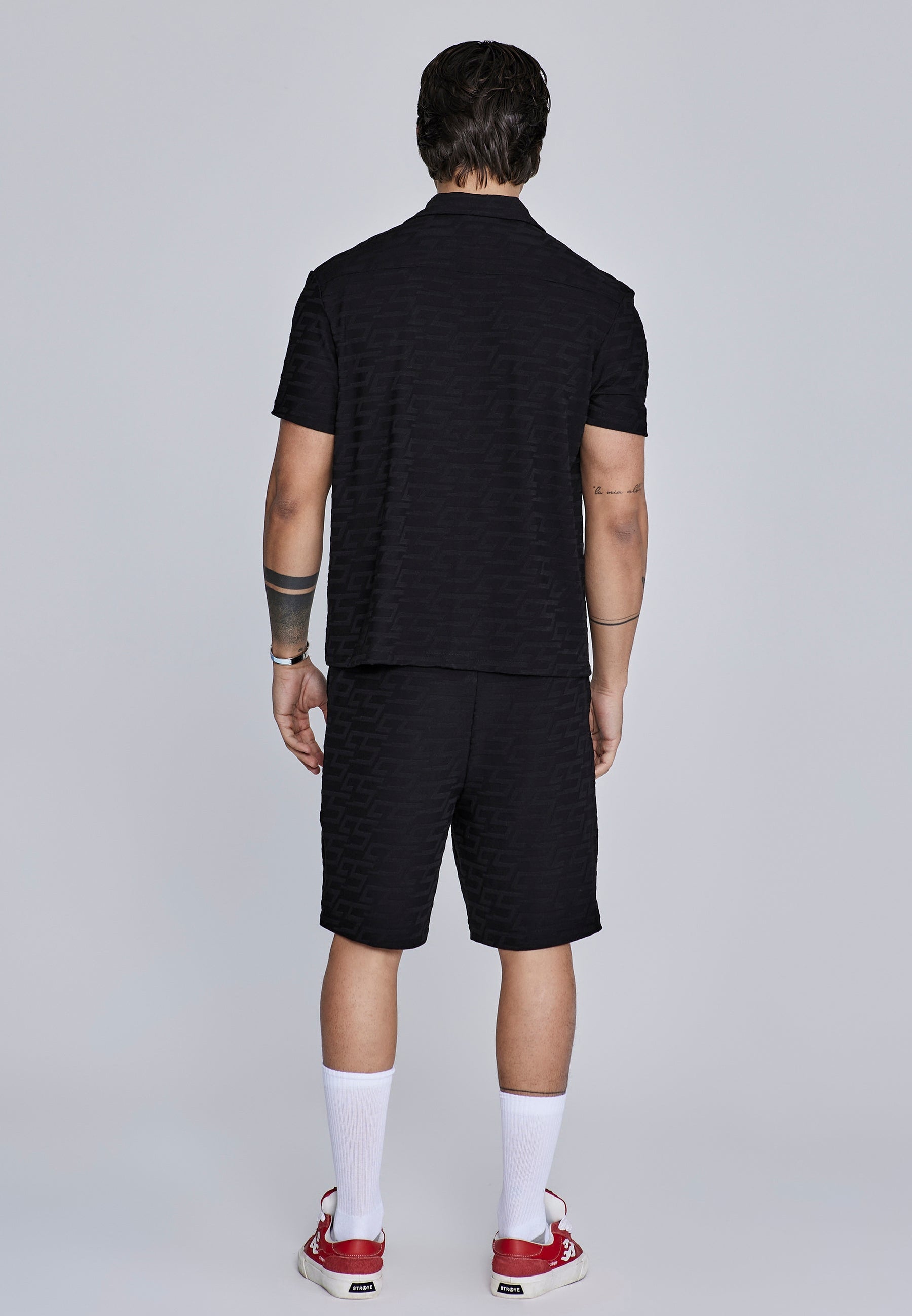 shirts / Black Towelling Shirt