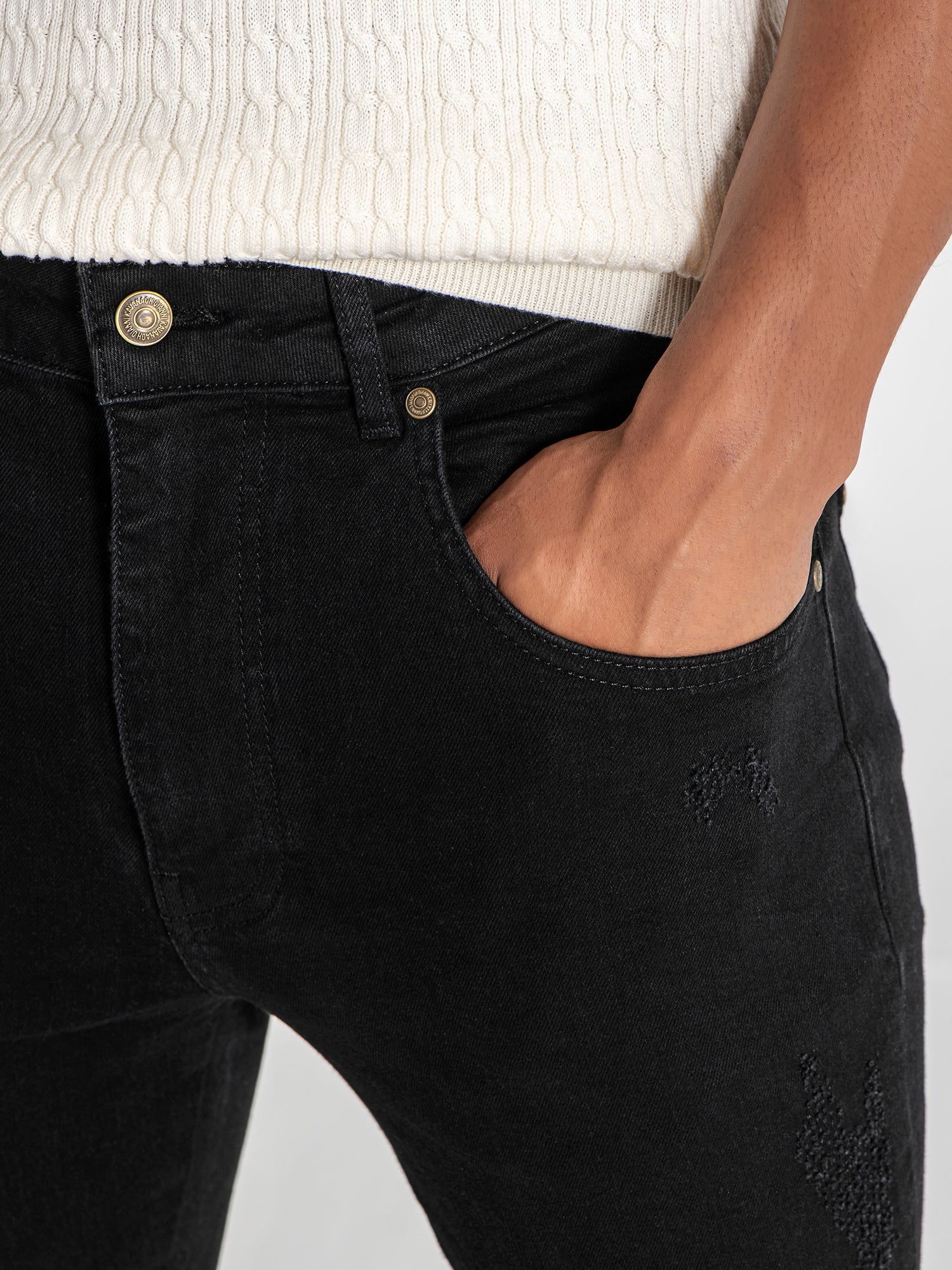 jeans / Black Zipper Jeans