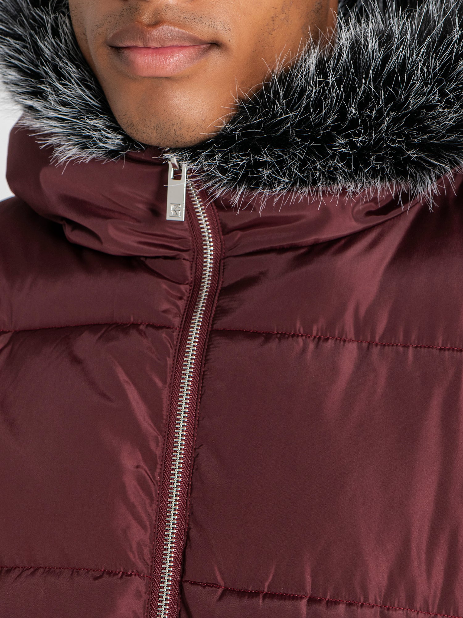 puffers / Burgundy Utility Puffer Jacket
