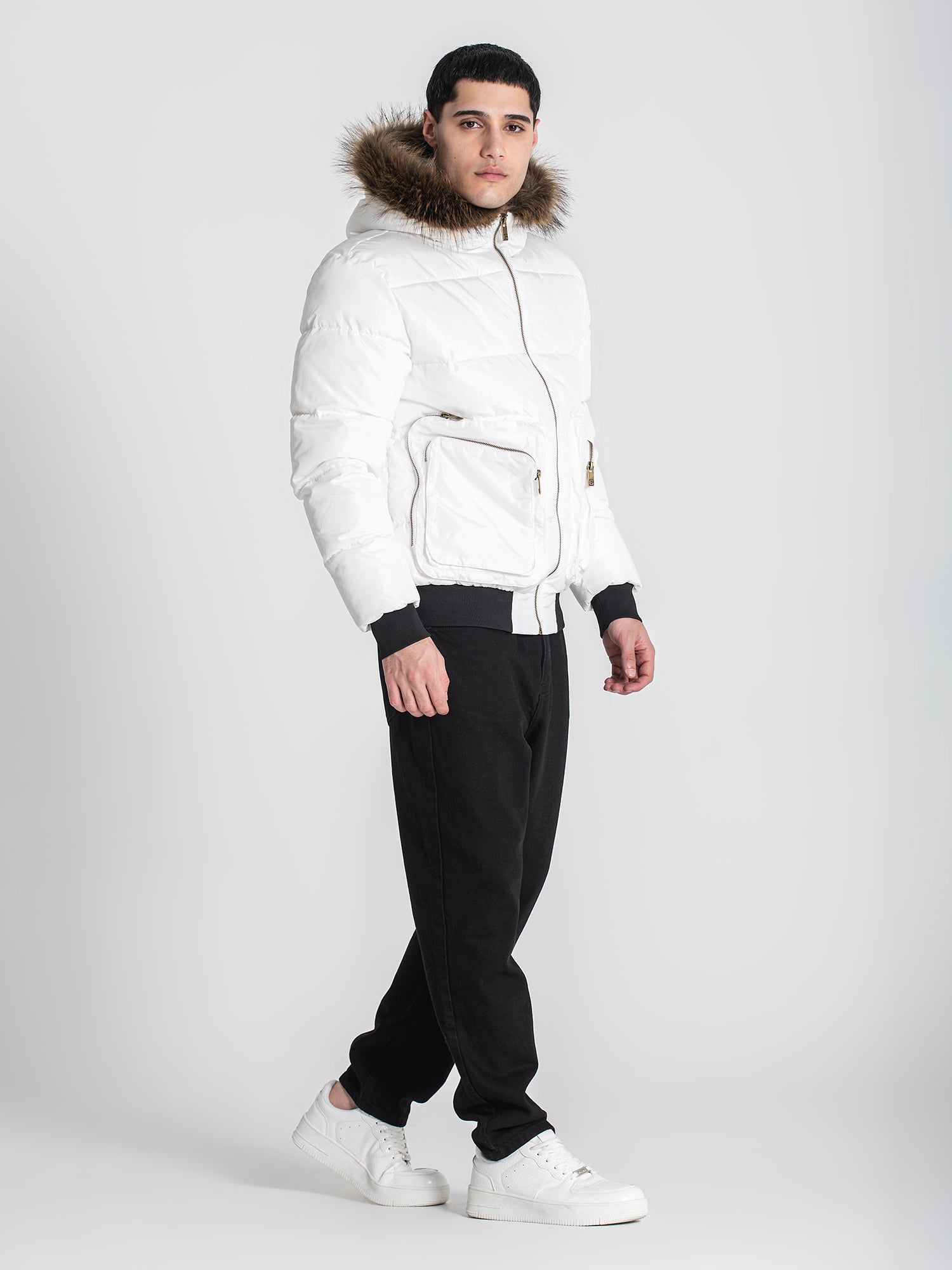 puffers / White Utility Puffer Jacket