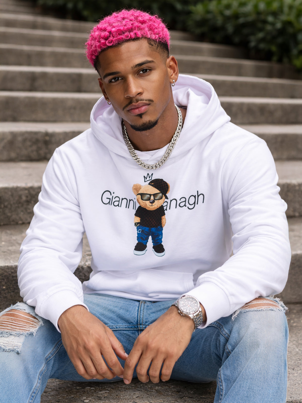 White B-Line Hoodie