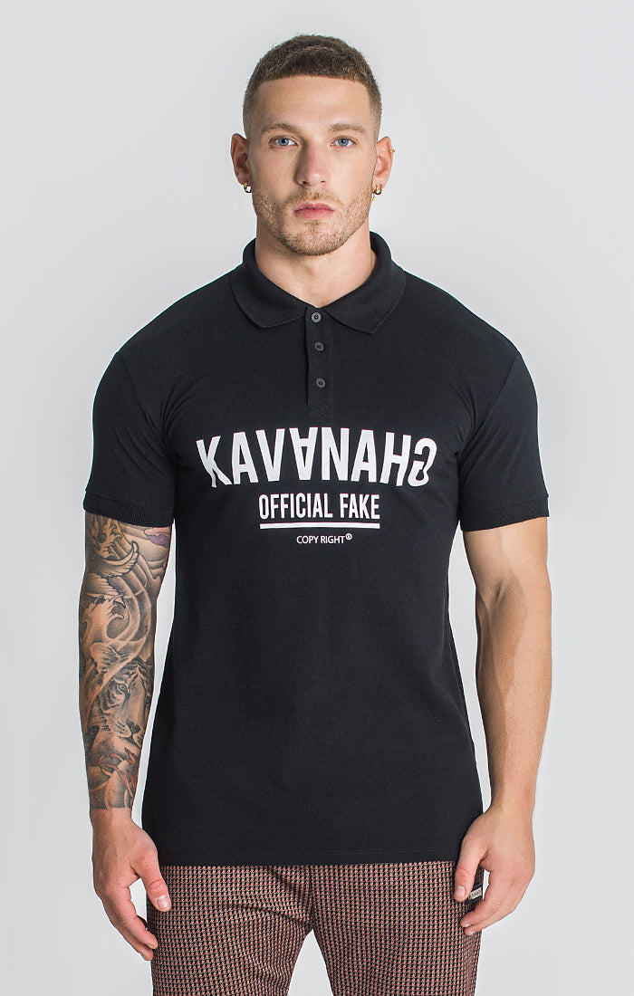 Black GK Fake Polo Polos Gianni Kavanagh