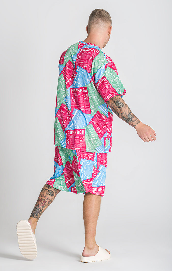 Multicolor IDGAF Print Tee