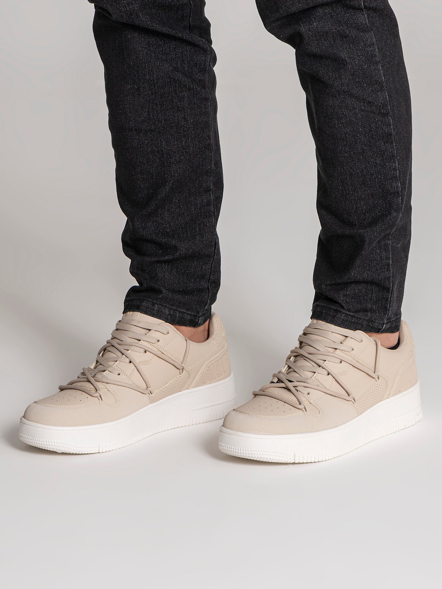sneakers / Taupe Wrapped Sneakers