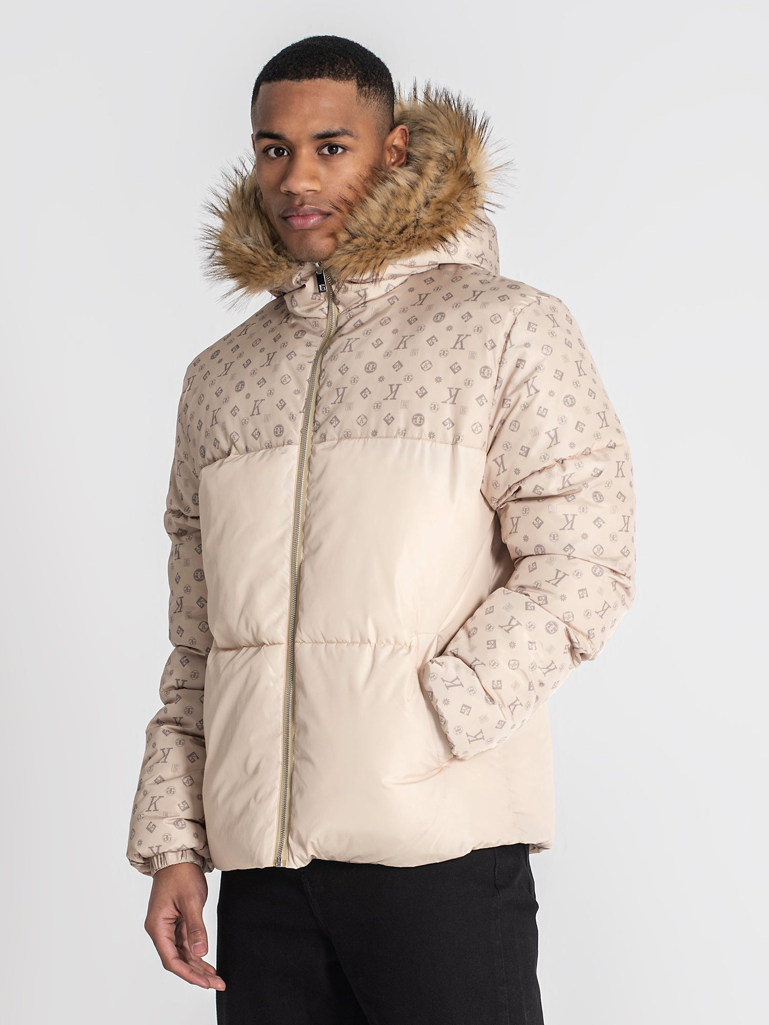 puffers / Beige Logomania Puffer Jacket (Defective)