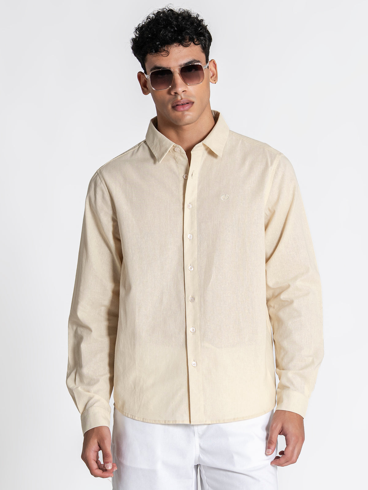 shirts / Beige GG Linen Shirt