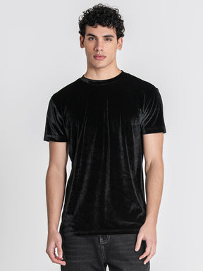 t-shirts / Black GK Tape Velvet Tee