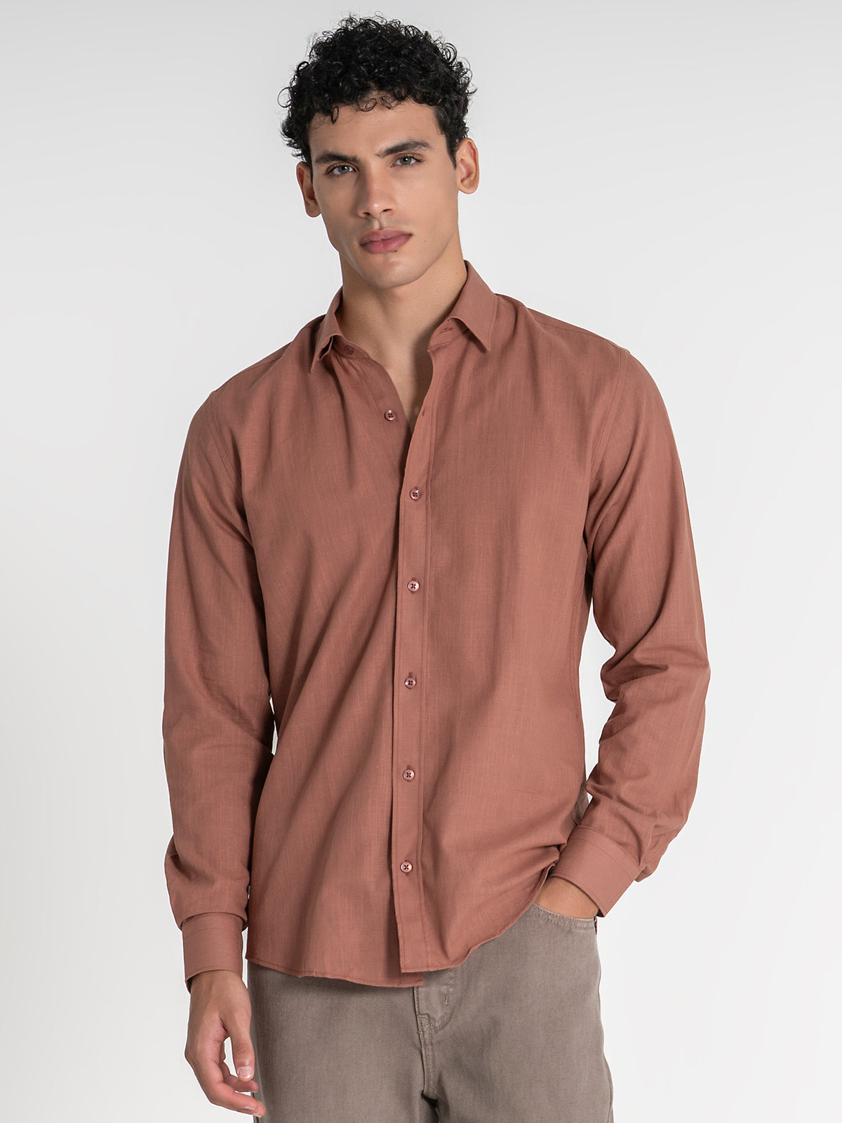 Chemise Taupe Linen