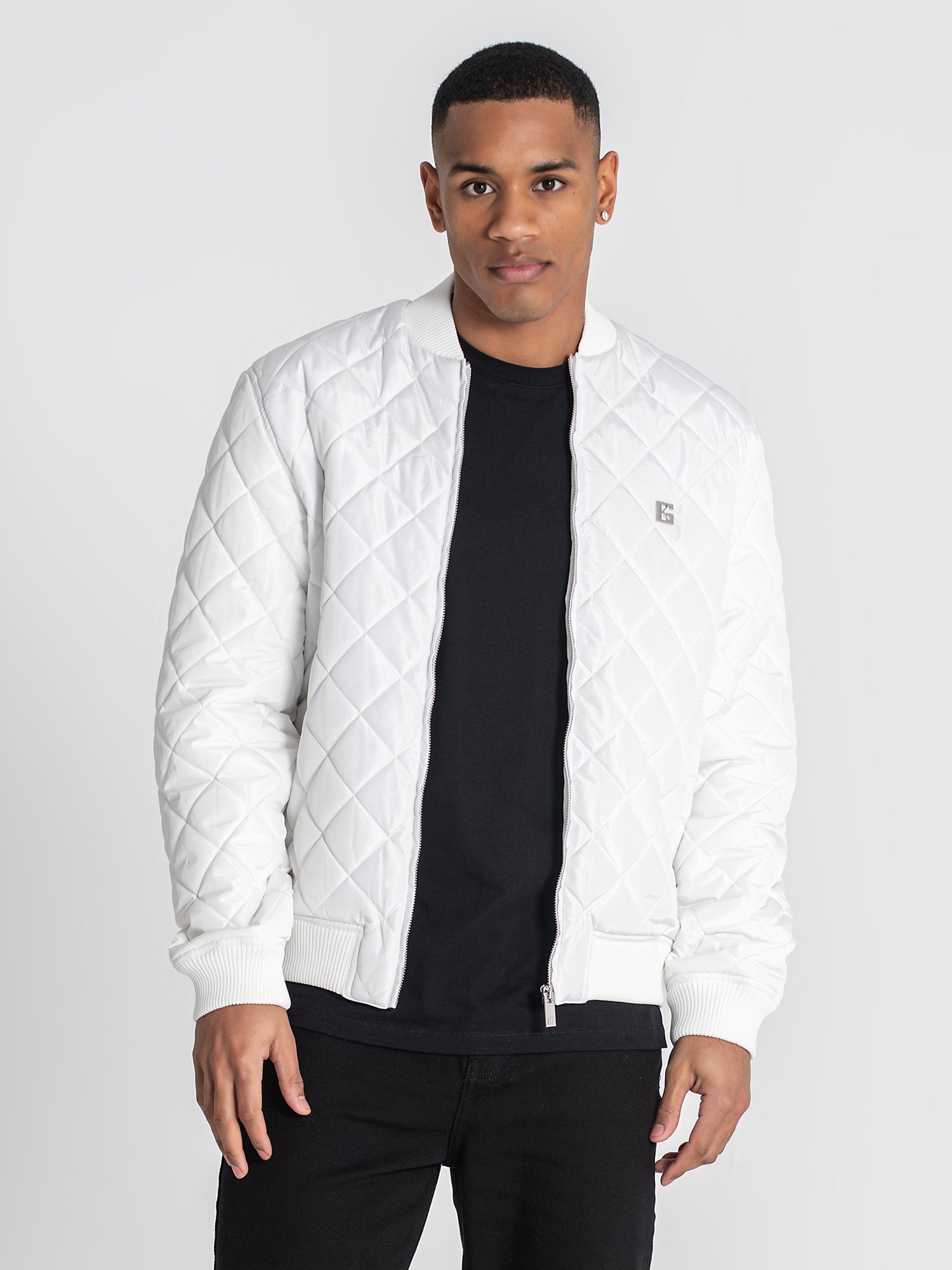 White Pillow Bomber Jacket