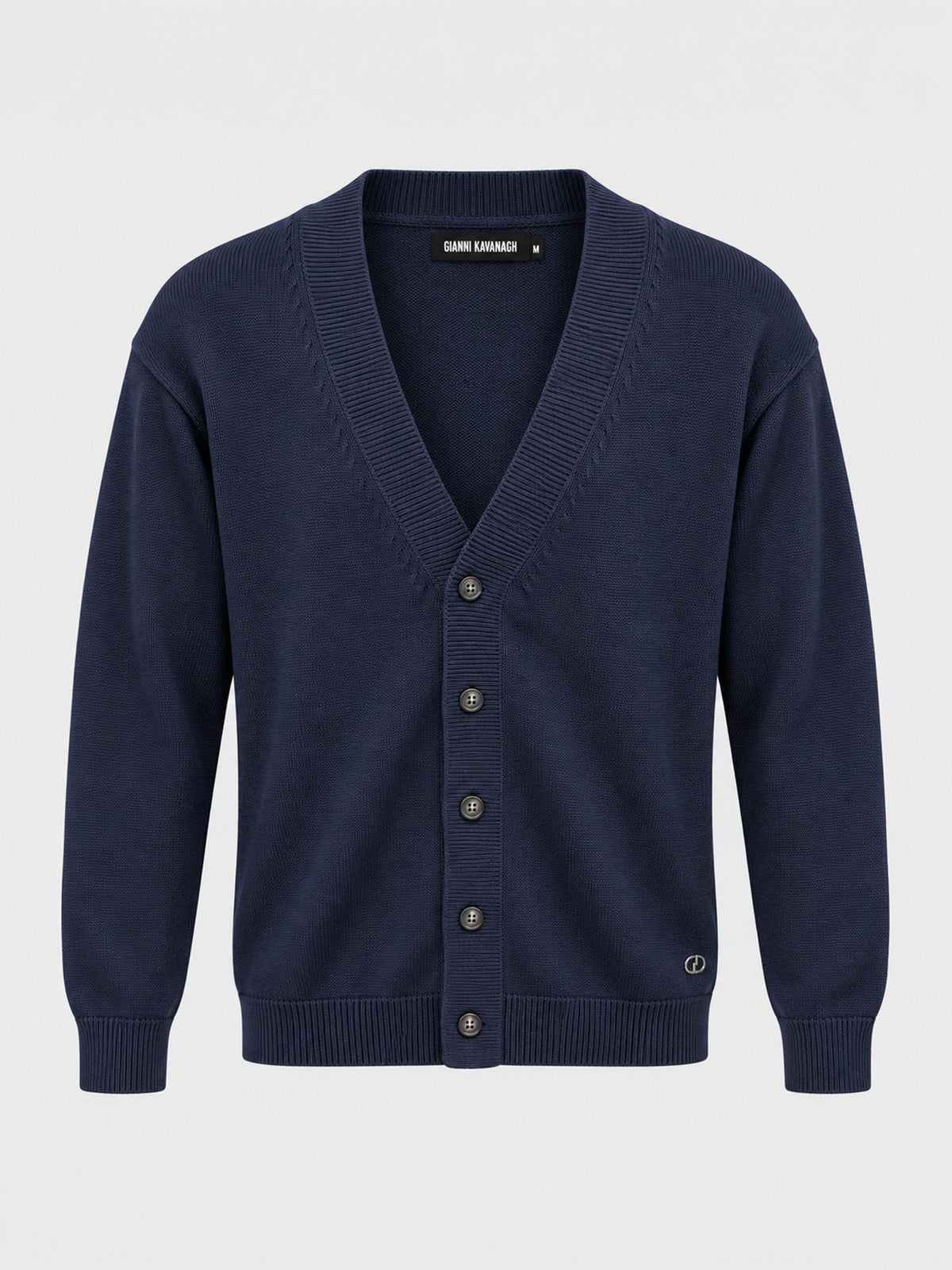 Cardigan En Maille Bleu Essential