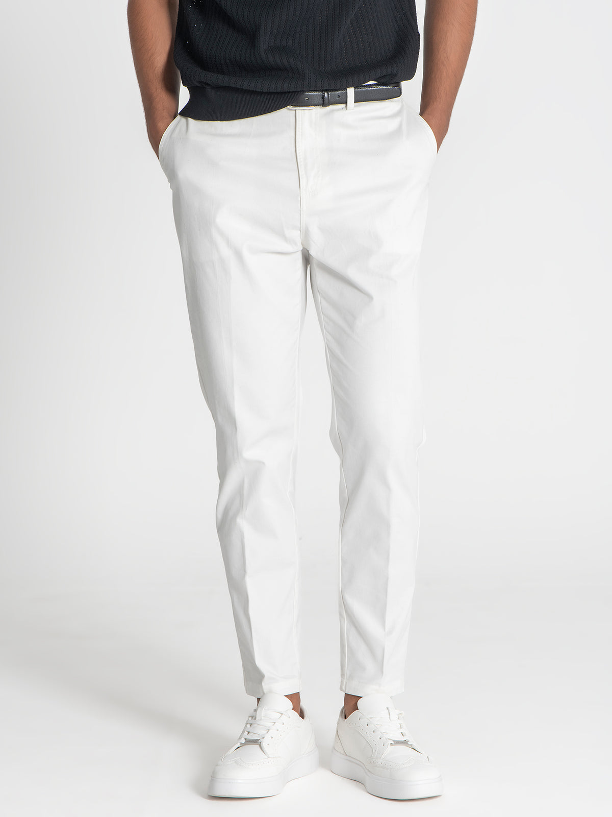Pantalones Chino Blancos Elastic Chino
