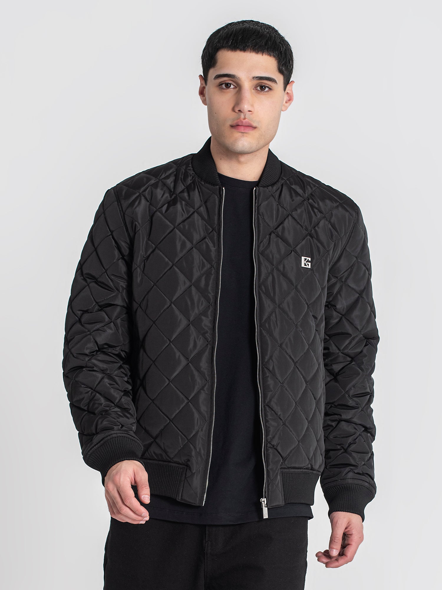 Black Pillow Bomber Jacket