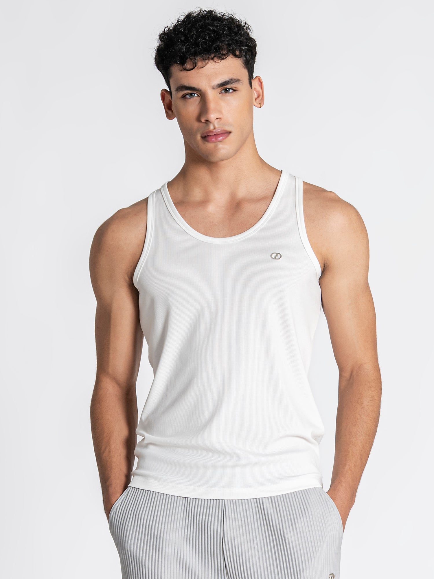 White Essence Ribbed Tanktop