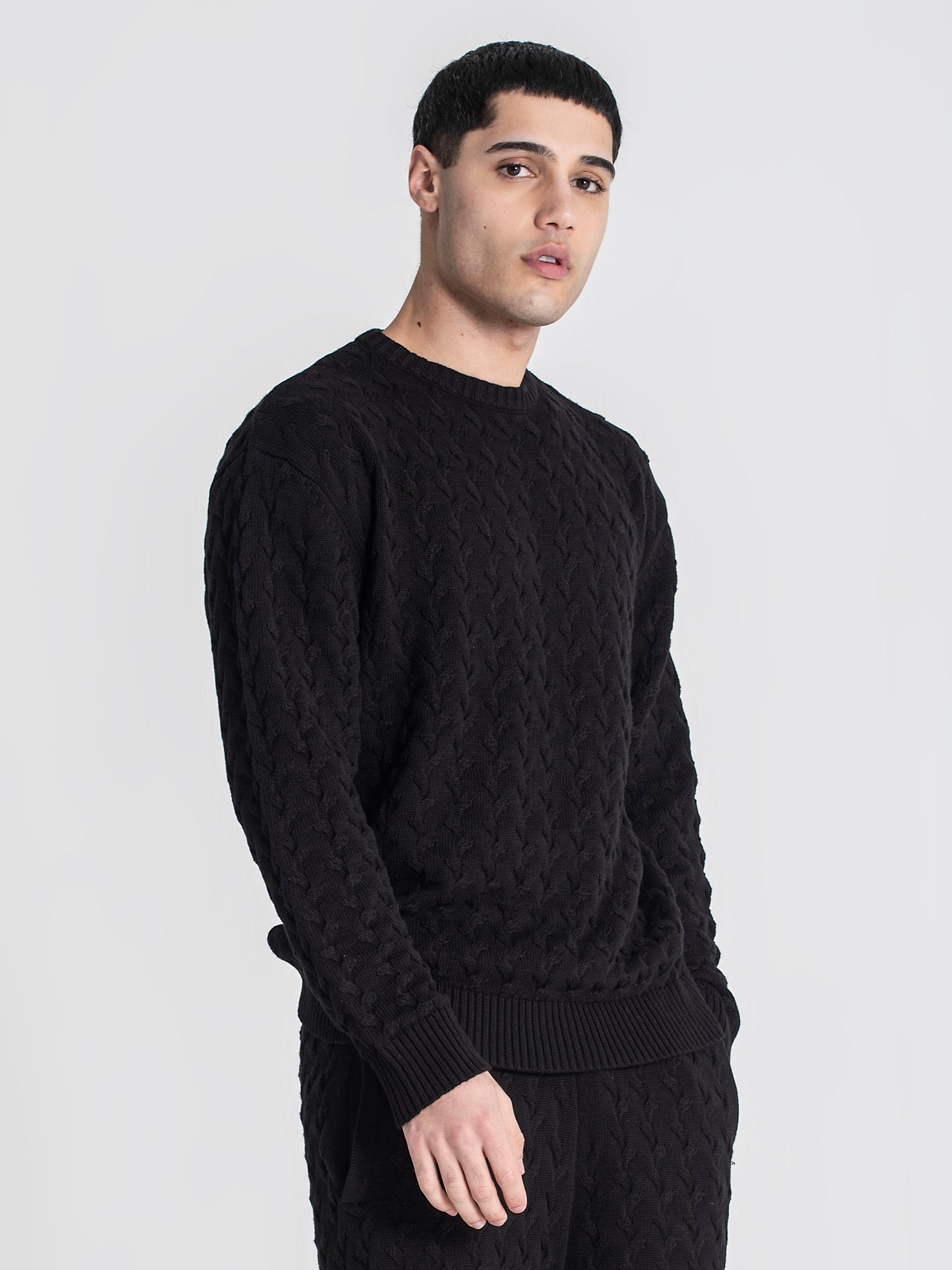 Black Snug Knit Sweat