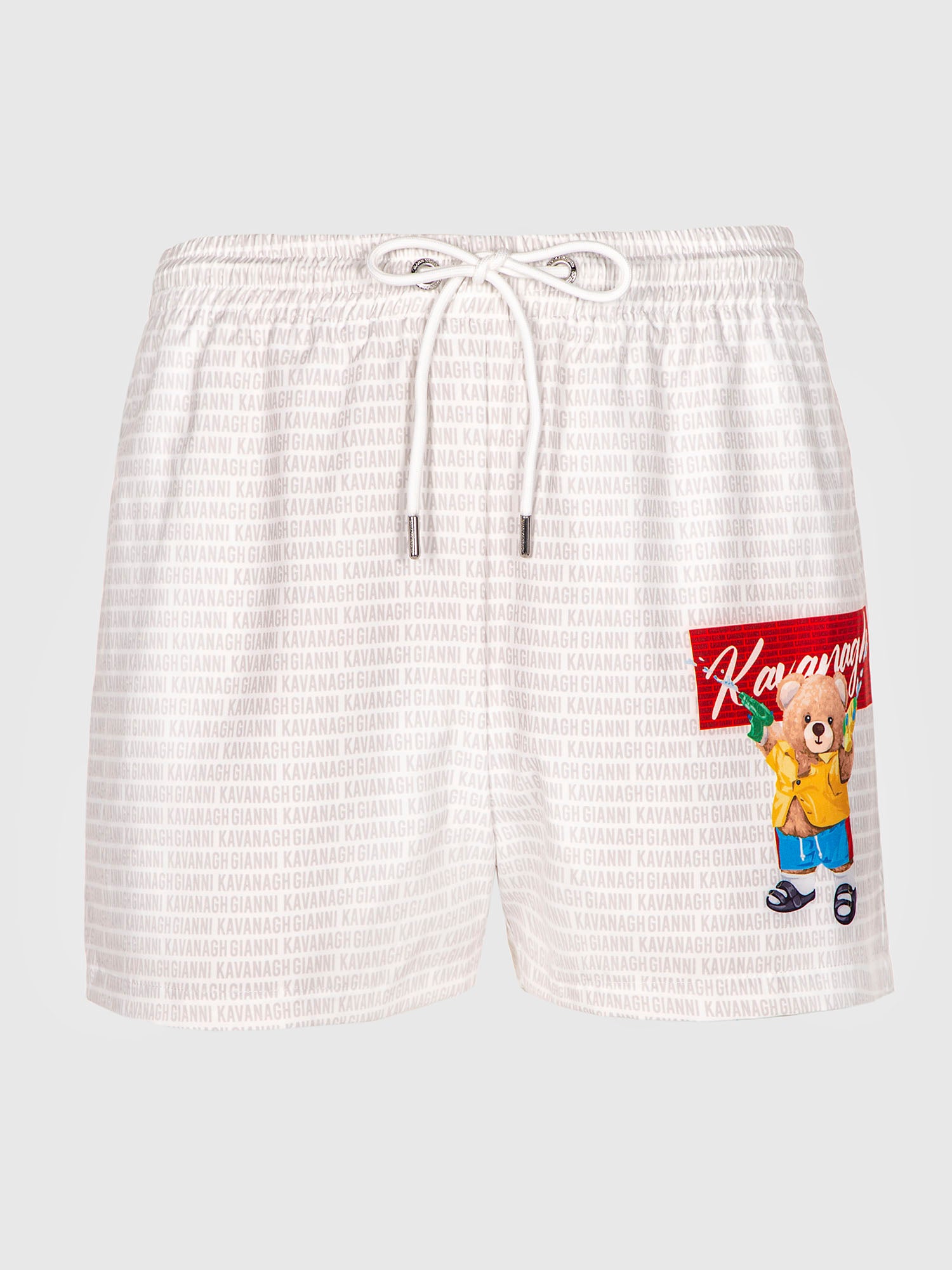 swimshorts / White Pool Party Swimshorts