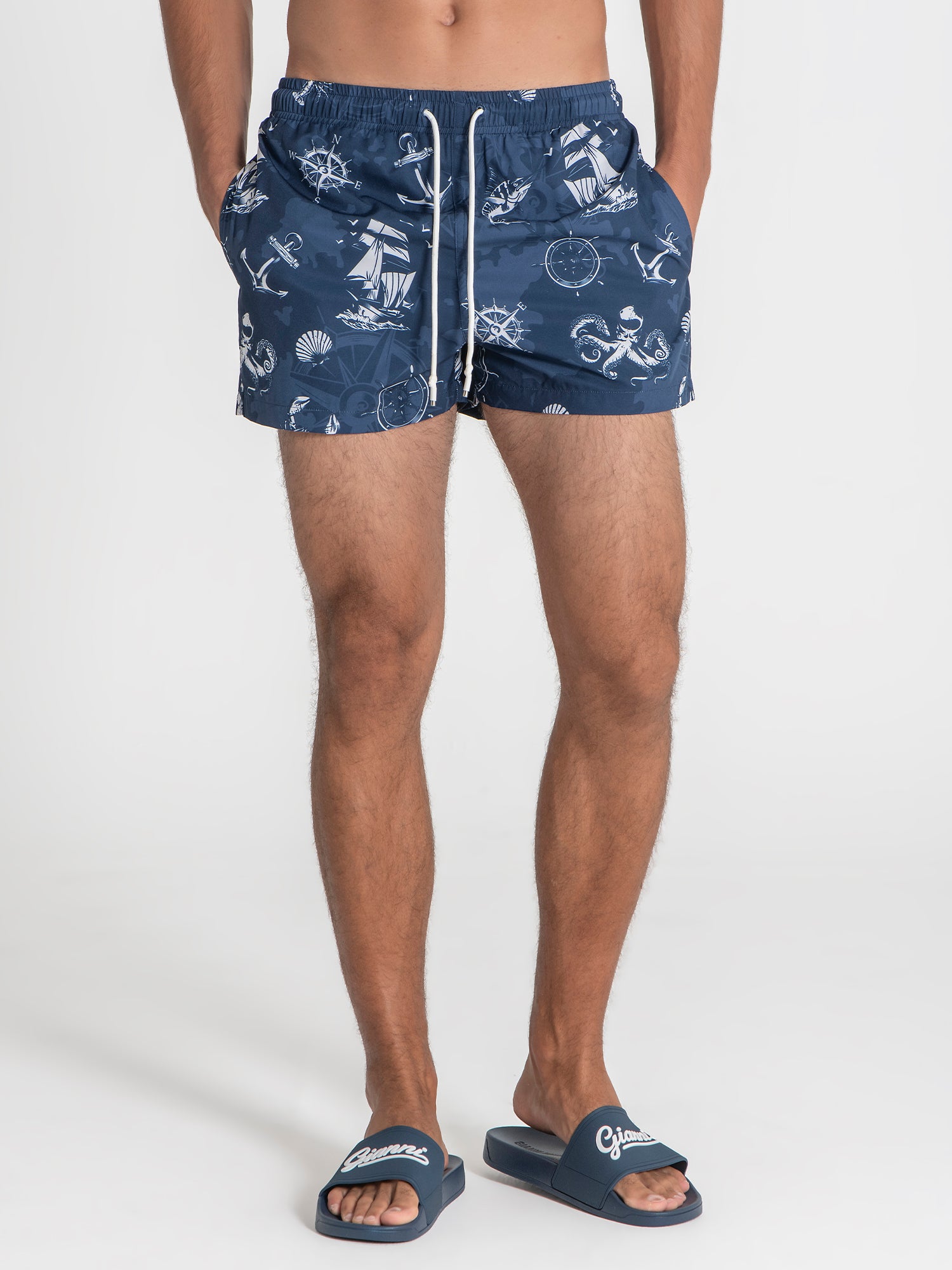 Blue Nautical Swimshorts