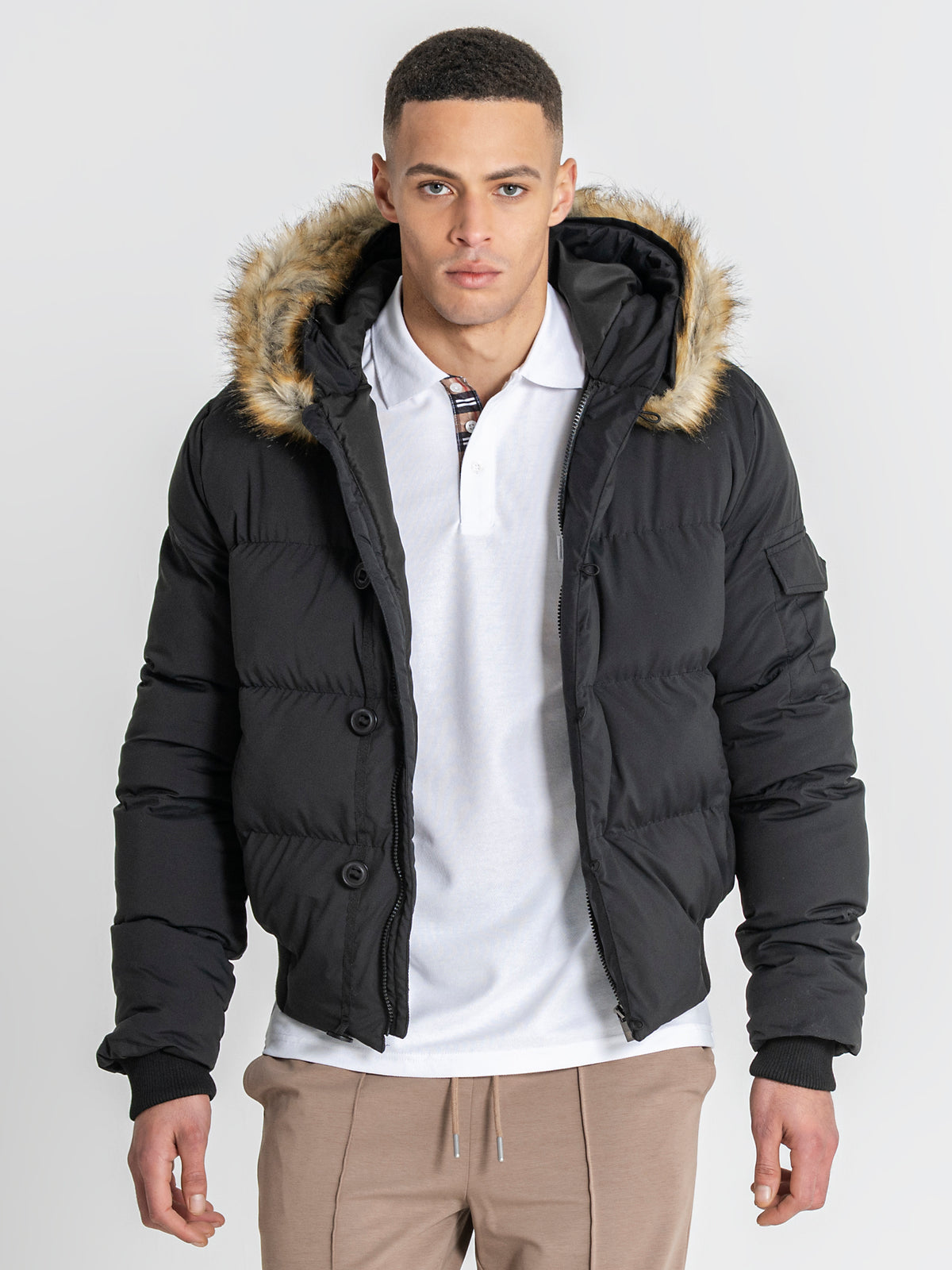 Black Smart Puffer Jacket