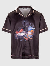 shirts / Black Canvas Satin Shirt