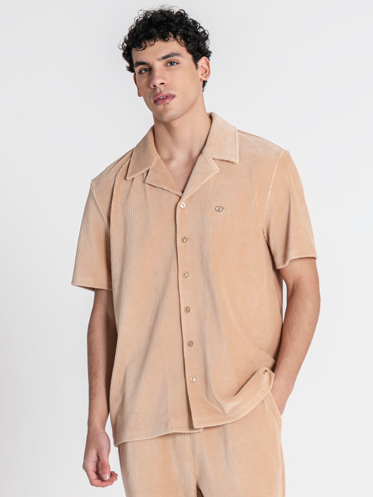 shirts / Taupe Surface Shirt
