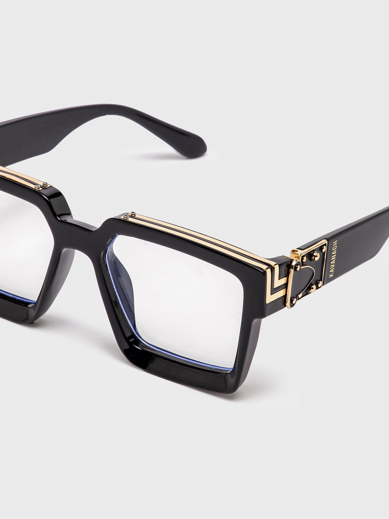 Black Clean Square Sunglasses