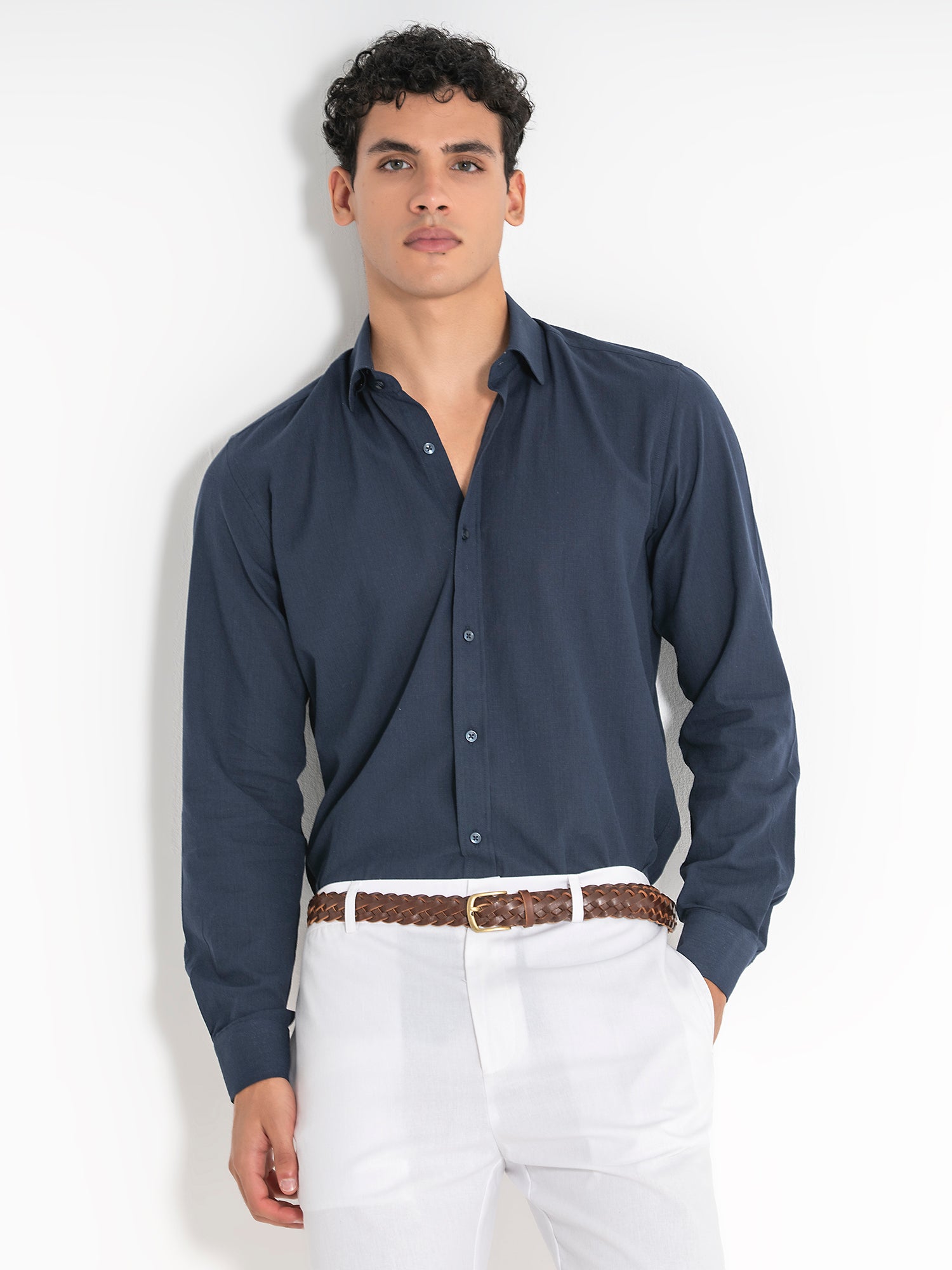 shirts / Blue Flax Linen Shirt