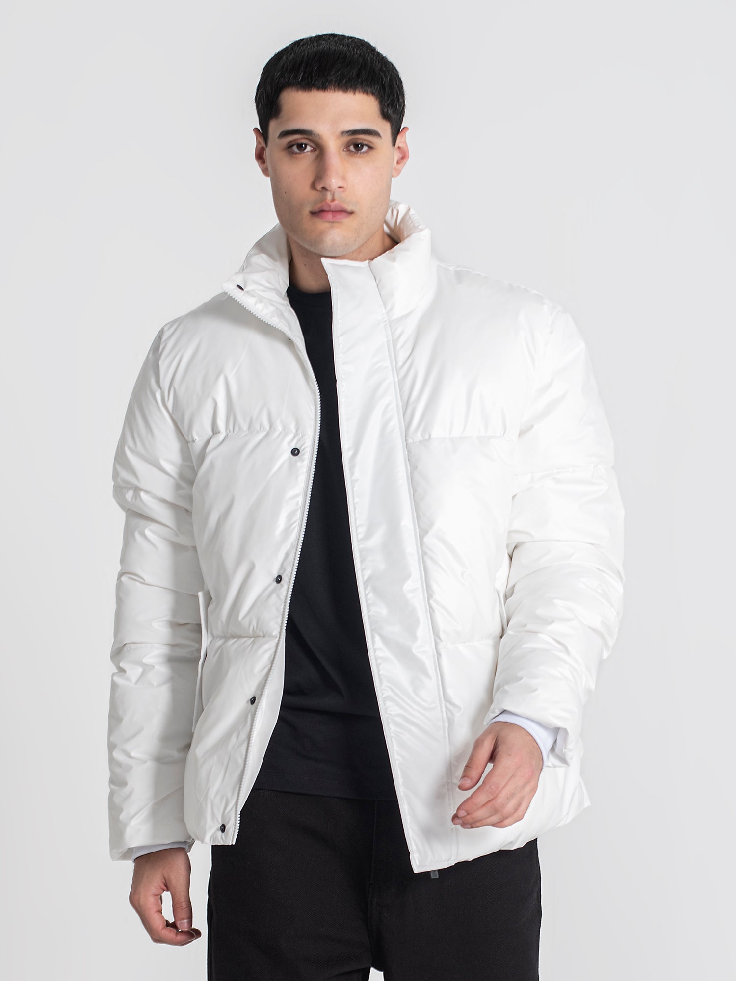 White Statement Puffer Jacket