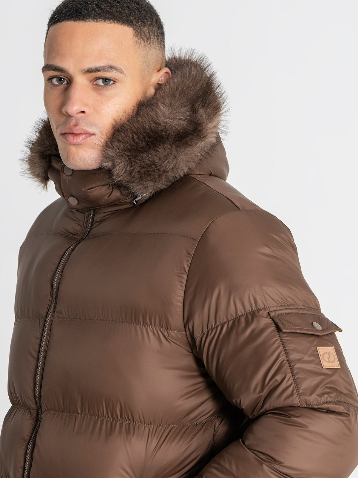Brown GK Puffer Jacket