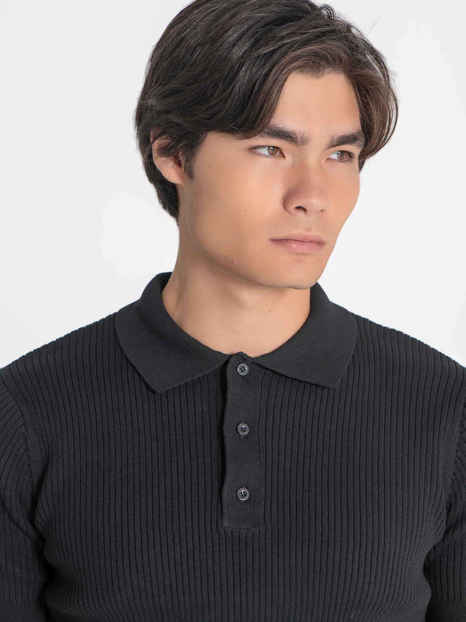 polos / Black Essential Knit Polo