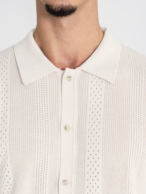 shirts / White Breathe Knit Shirt
