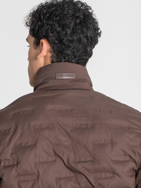 jackets / Brown Code Puffer Jacket