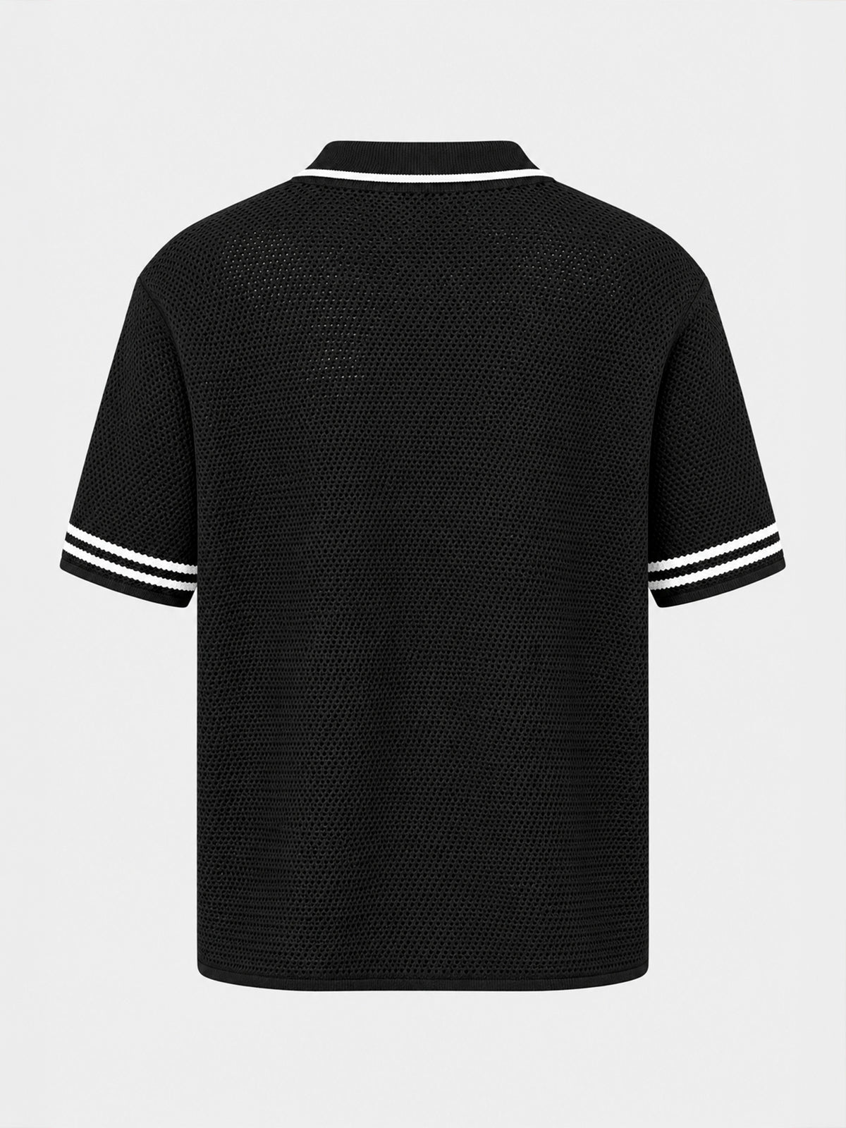 shirts / Black Baseball Knit Shirt