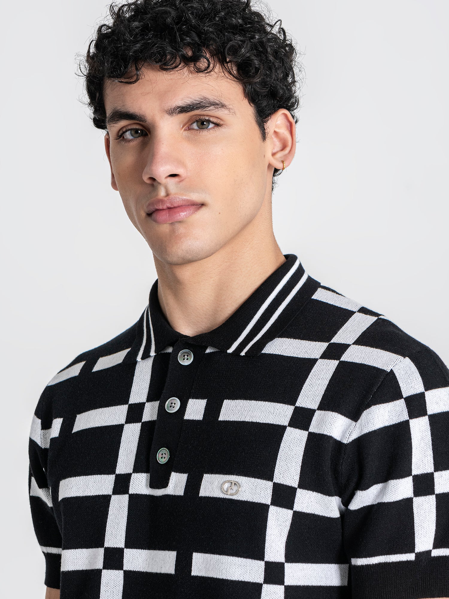 polos / Black Optic Knit Polo