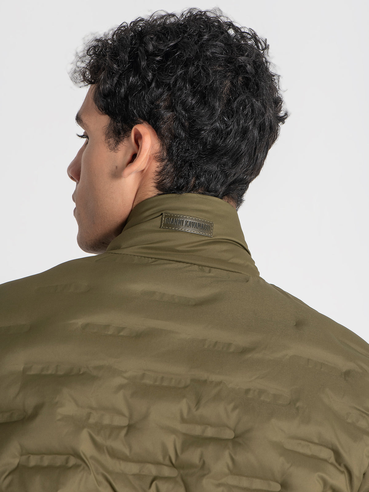 Green Code Puffer Jacket