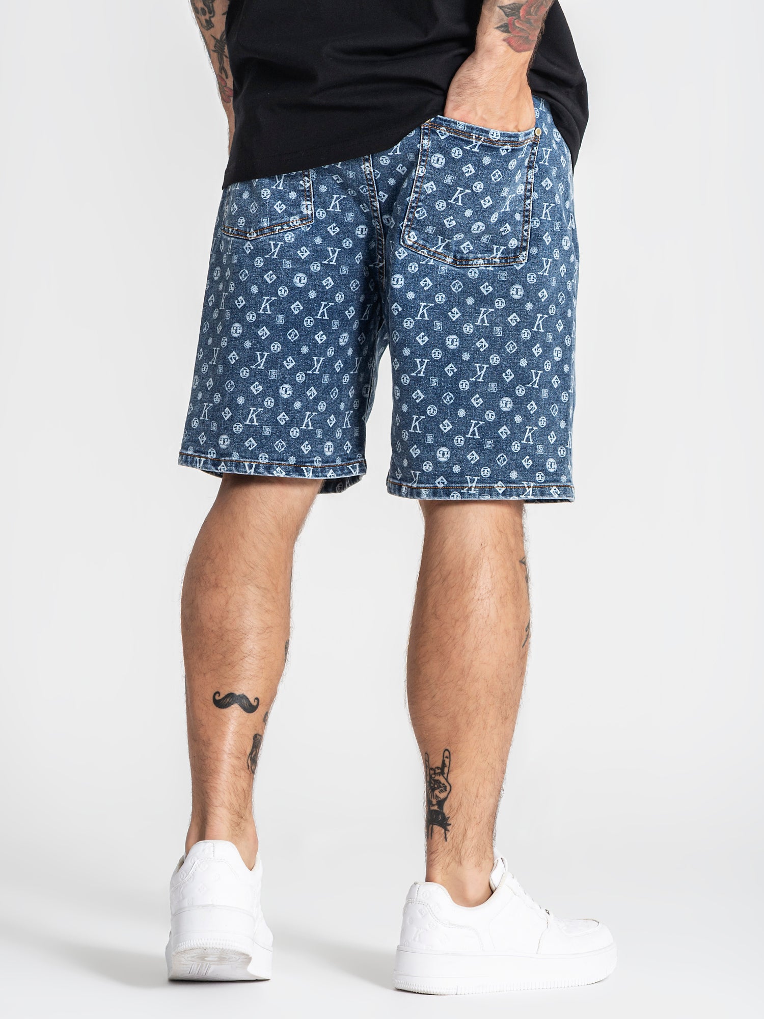 shorts / Blue Monogram Denim Shorts