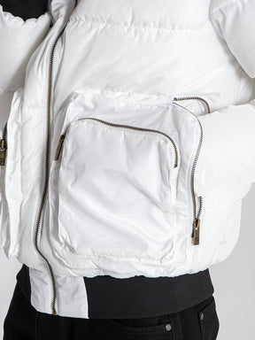 puffers / White Utility Puffer Jacket