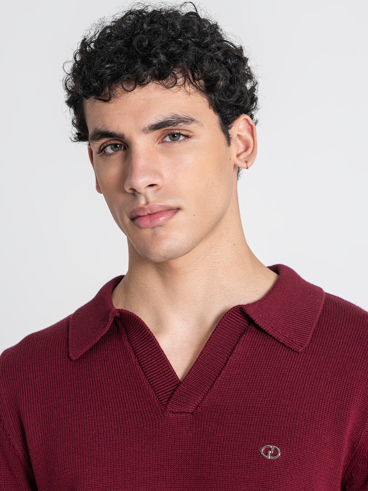 polos / Burgundy GG Knit Polo
