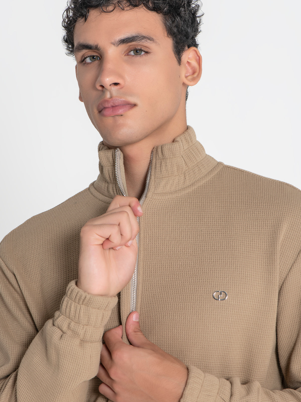zip jackets / Taupe Amber Zip Jacket