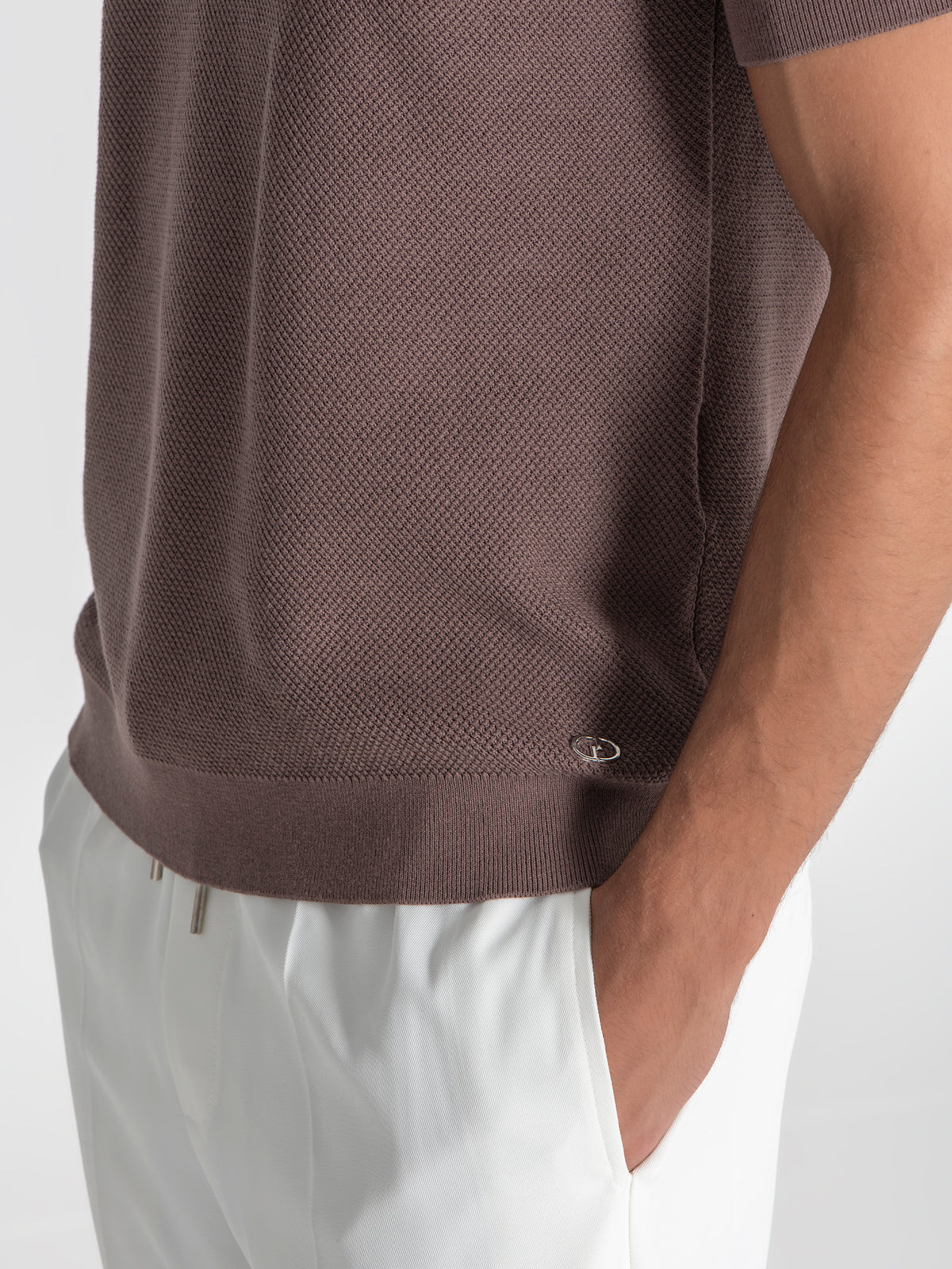 polos / Brown Essential Knit Polo