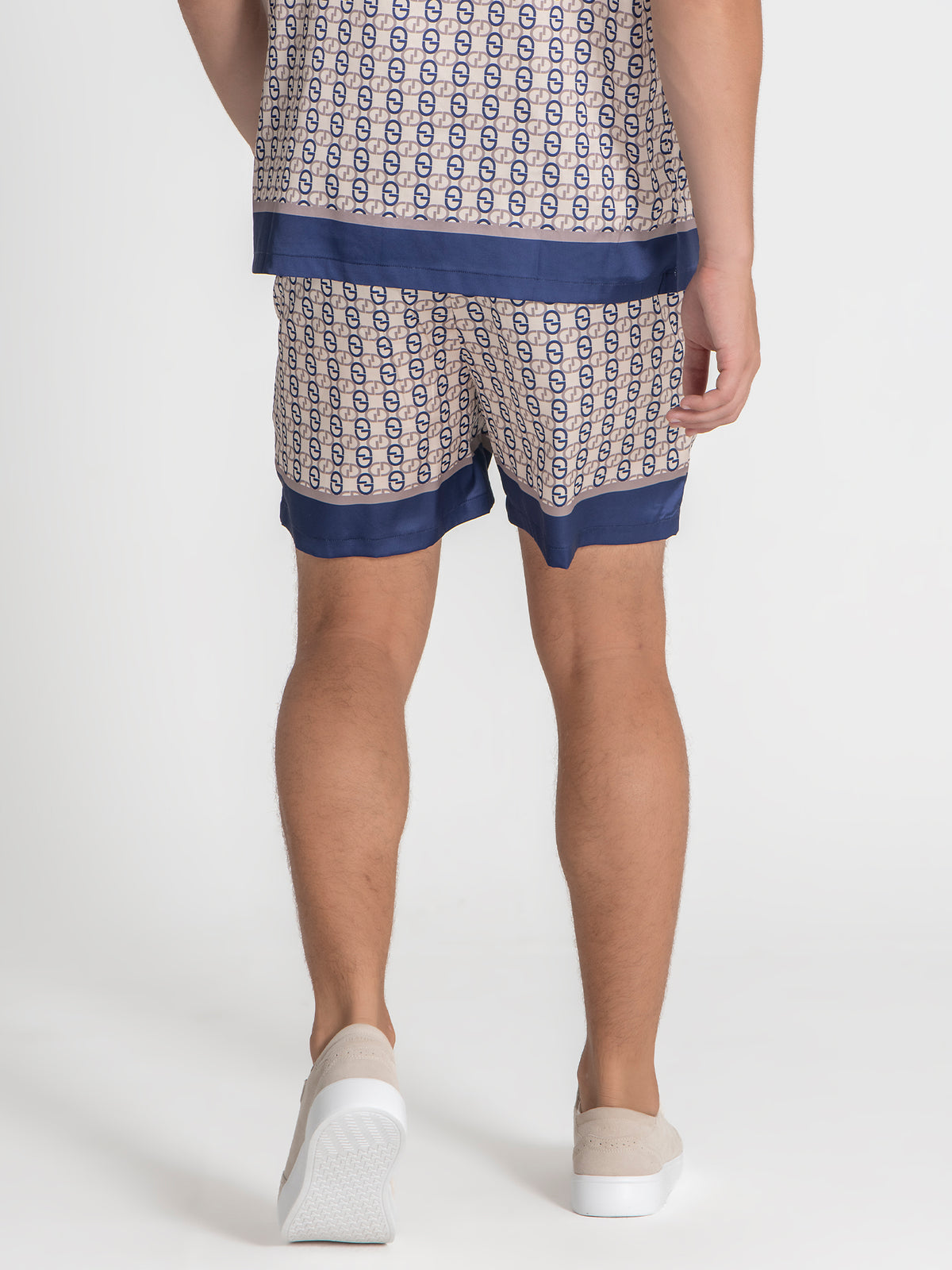 Blue GG Mania Satin Shorts