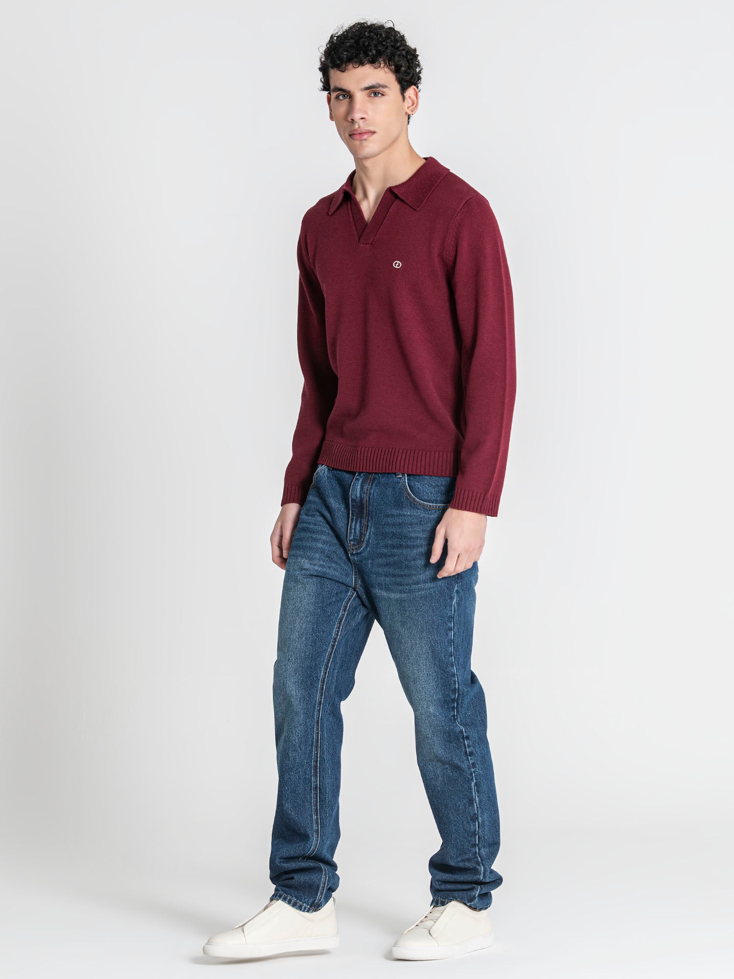 polos / Burgundy GG Knit Polo