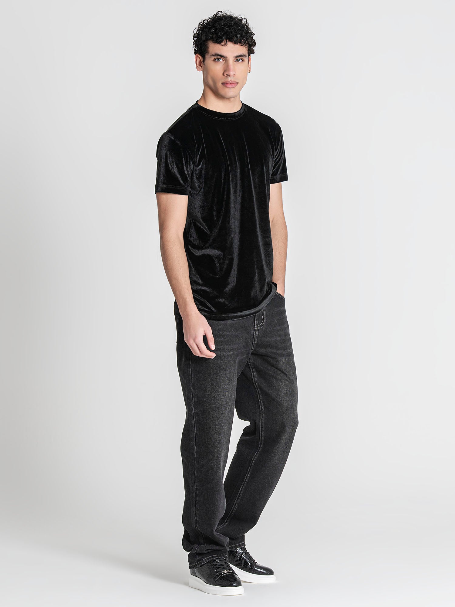 t-shirts / Black GK Tape Velvet Tee