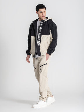 zip jackets / Beige Urban Allure Hoodie Jacket