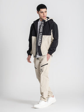 zip jackets / Beige Urban Allure Hoodie Jacket
