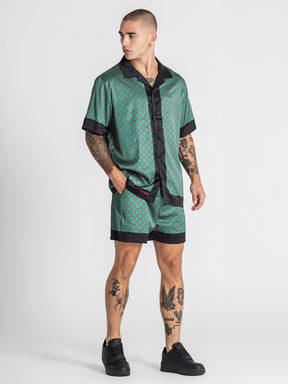 shirts / Green GK Mania Satin Shirt