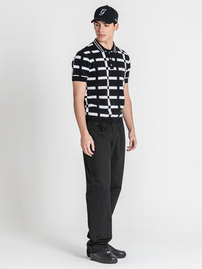 polos / Black Optic Knit Polo
