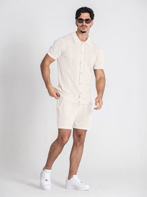 shirts / White Breathe Knit Shirt