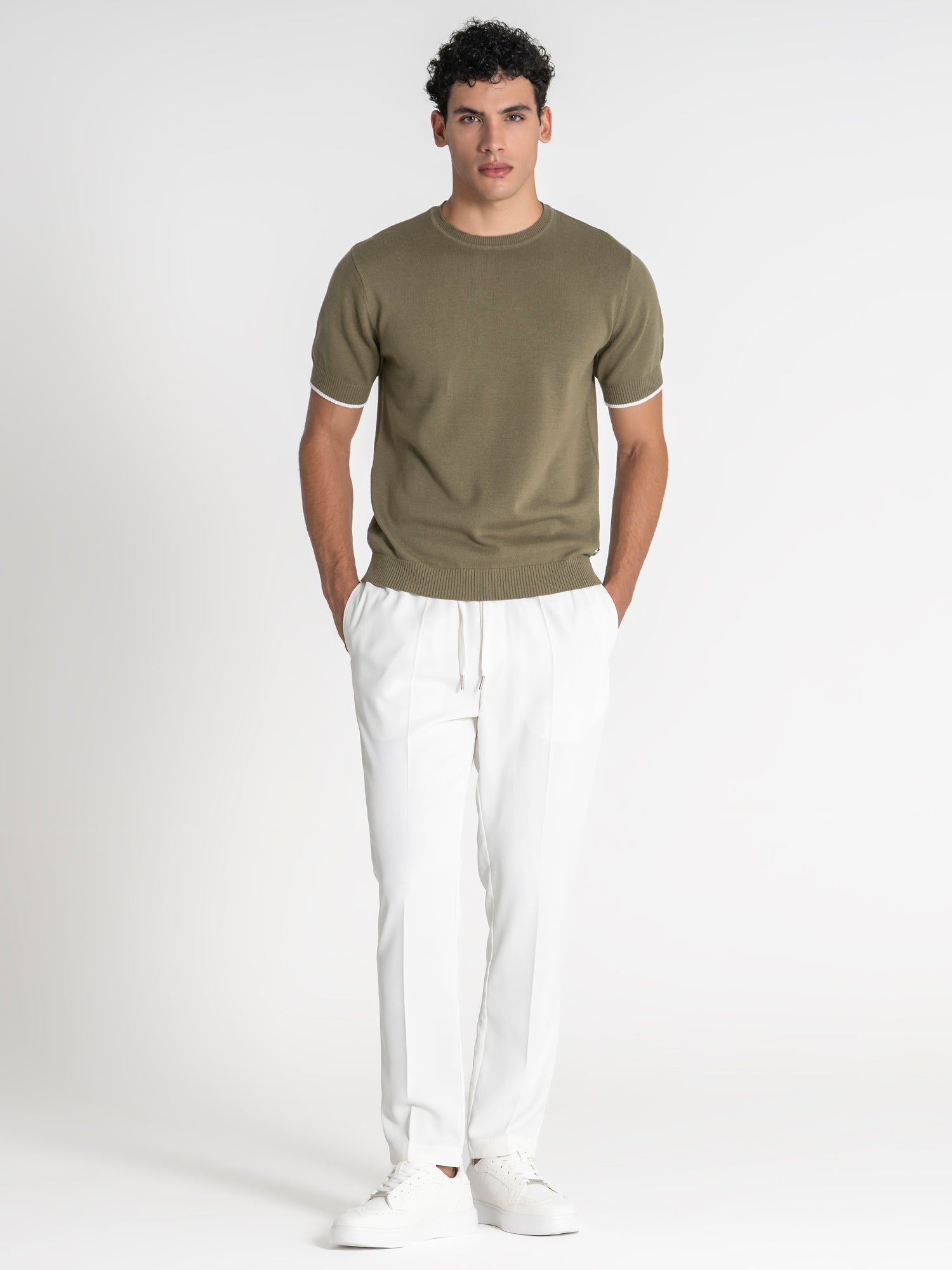 t-shirts / Green Edge Knit Tee