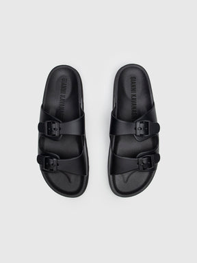 sliders / Black Explorer Sandals